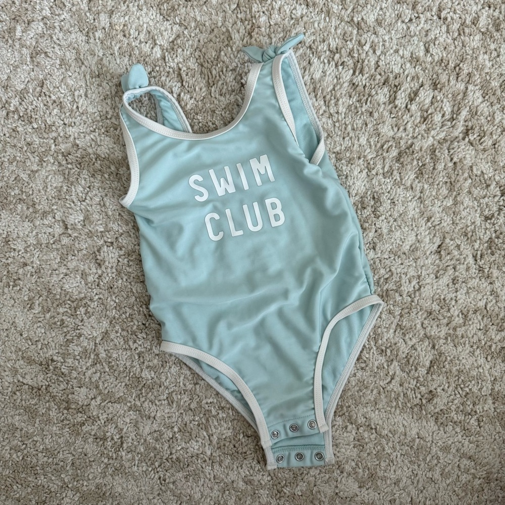 Light blue swim club one piece